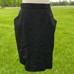 Vintage Yves Saint Laurent Rive Gauche Black Skirt with Pockets